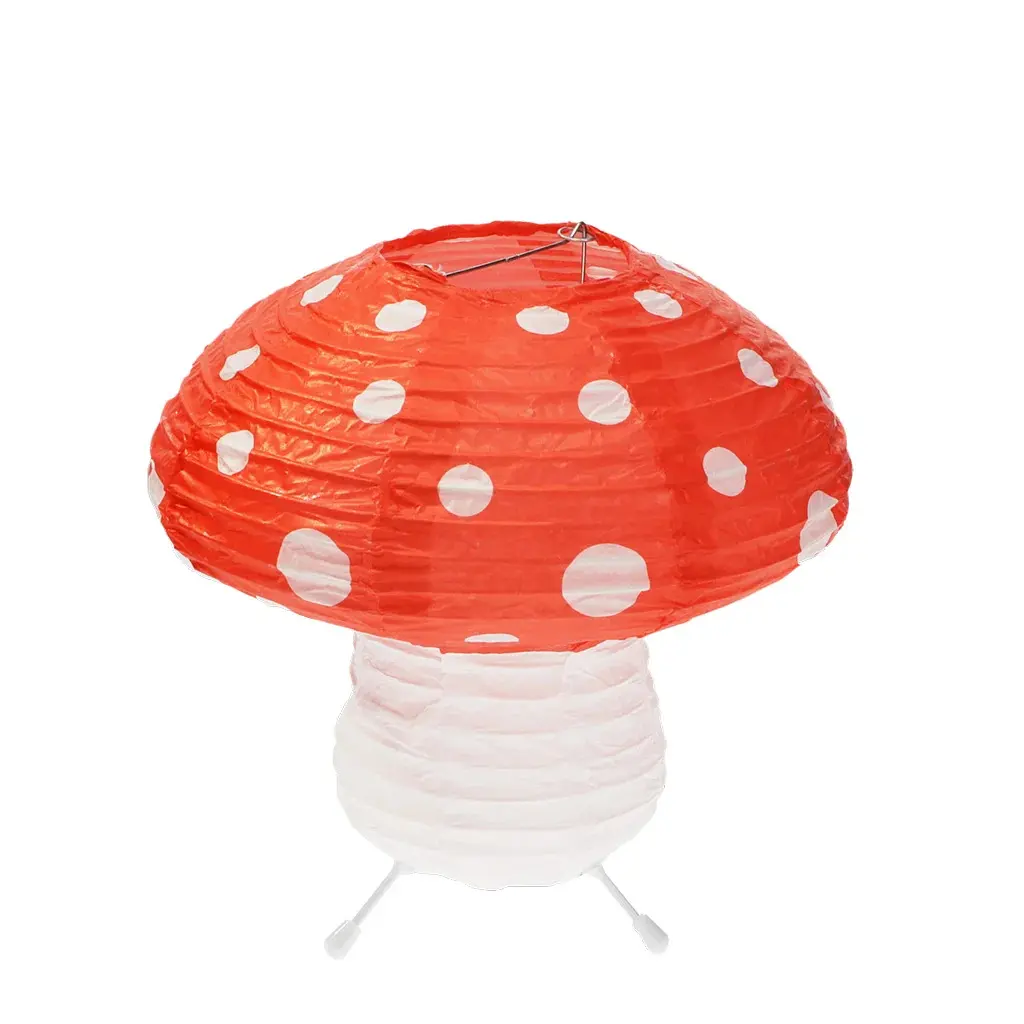 Rex London Lámpara de mesa decorativa en forma de hongo LED RED