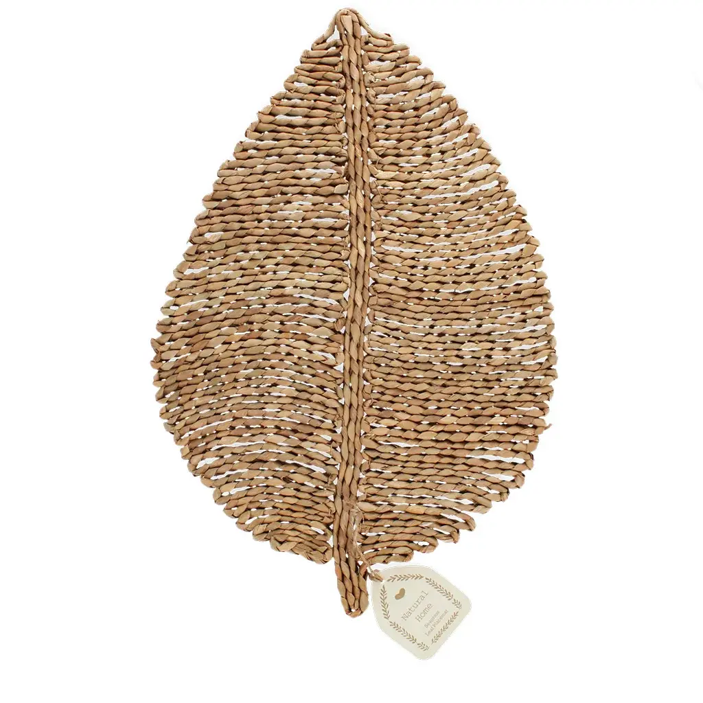 Rex London Juego de mesa de yute hoja BROWN