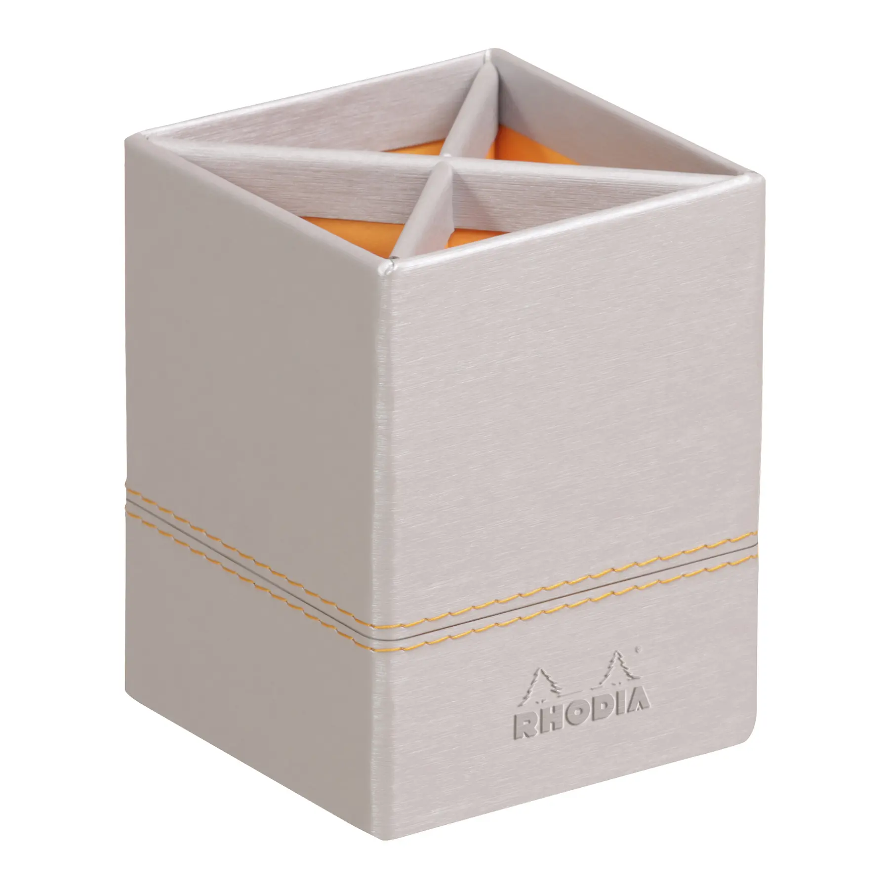 Rhodia Portalápices de símil cuero italiano GRAY