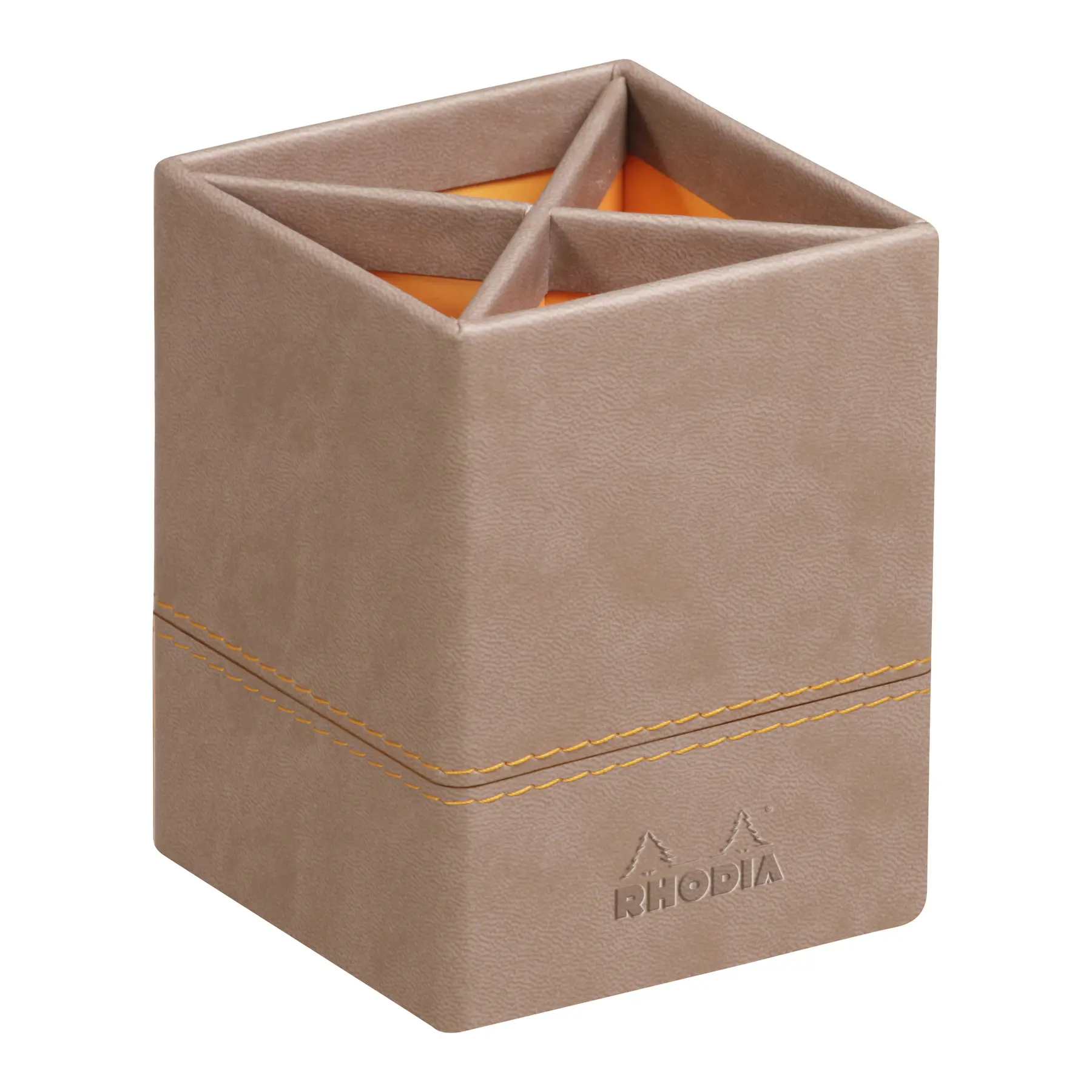 Rhodia Portalápices de símil cuero italiano BEIGE