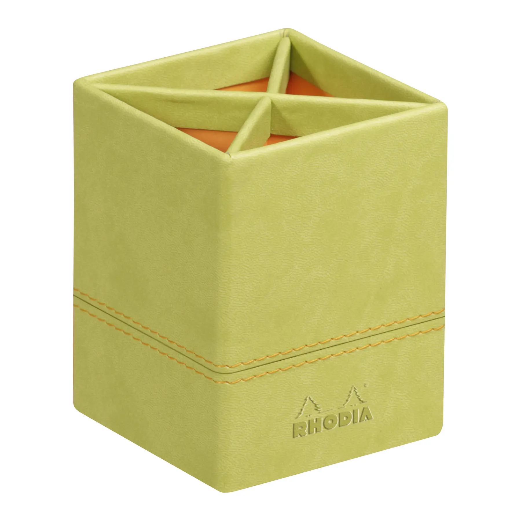 Rhodia Portalápices de símil cuero italiano GREEN