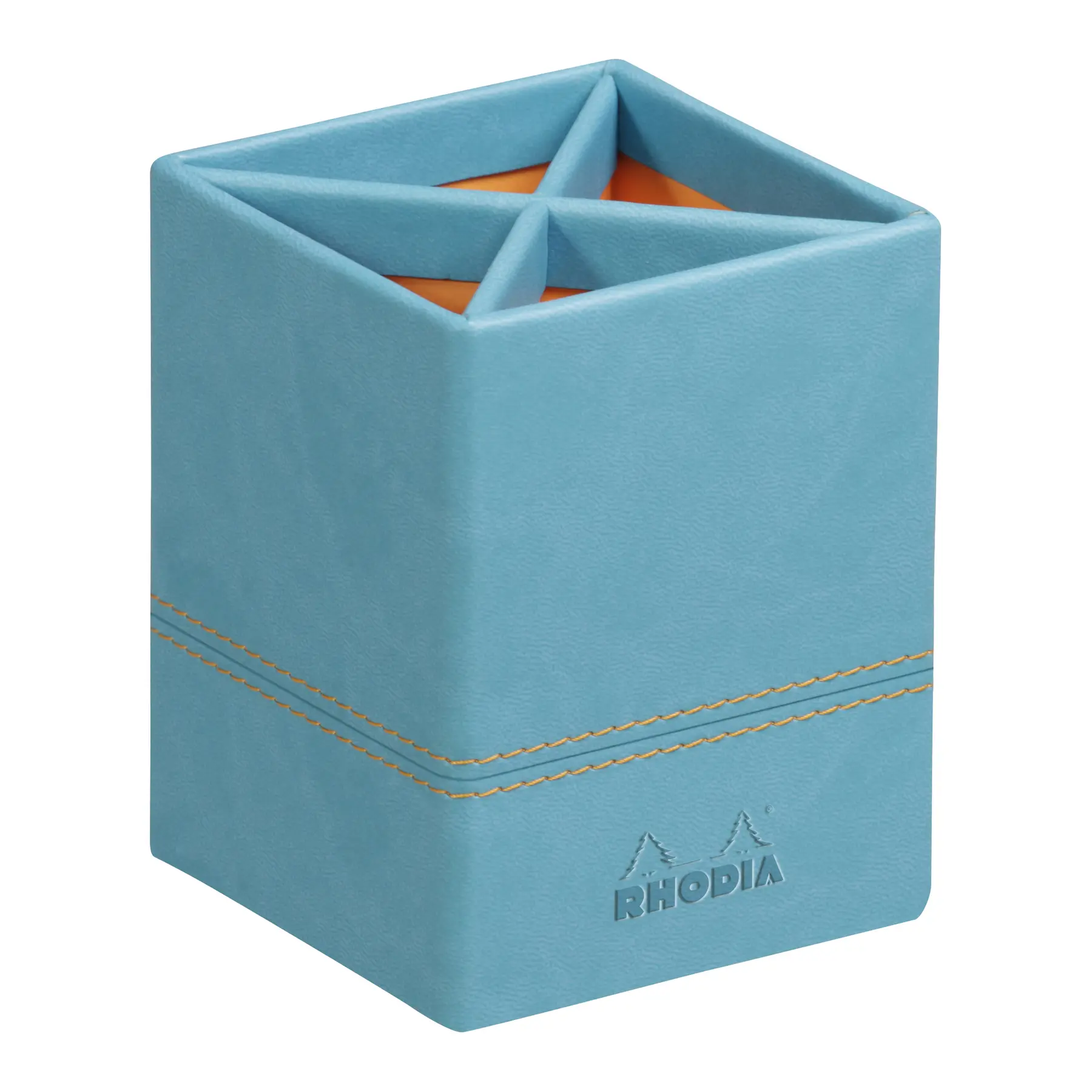 Rhodia Portalápices de símil cuero italiano TURQUOISE