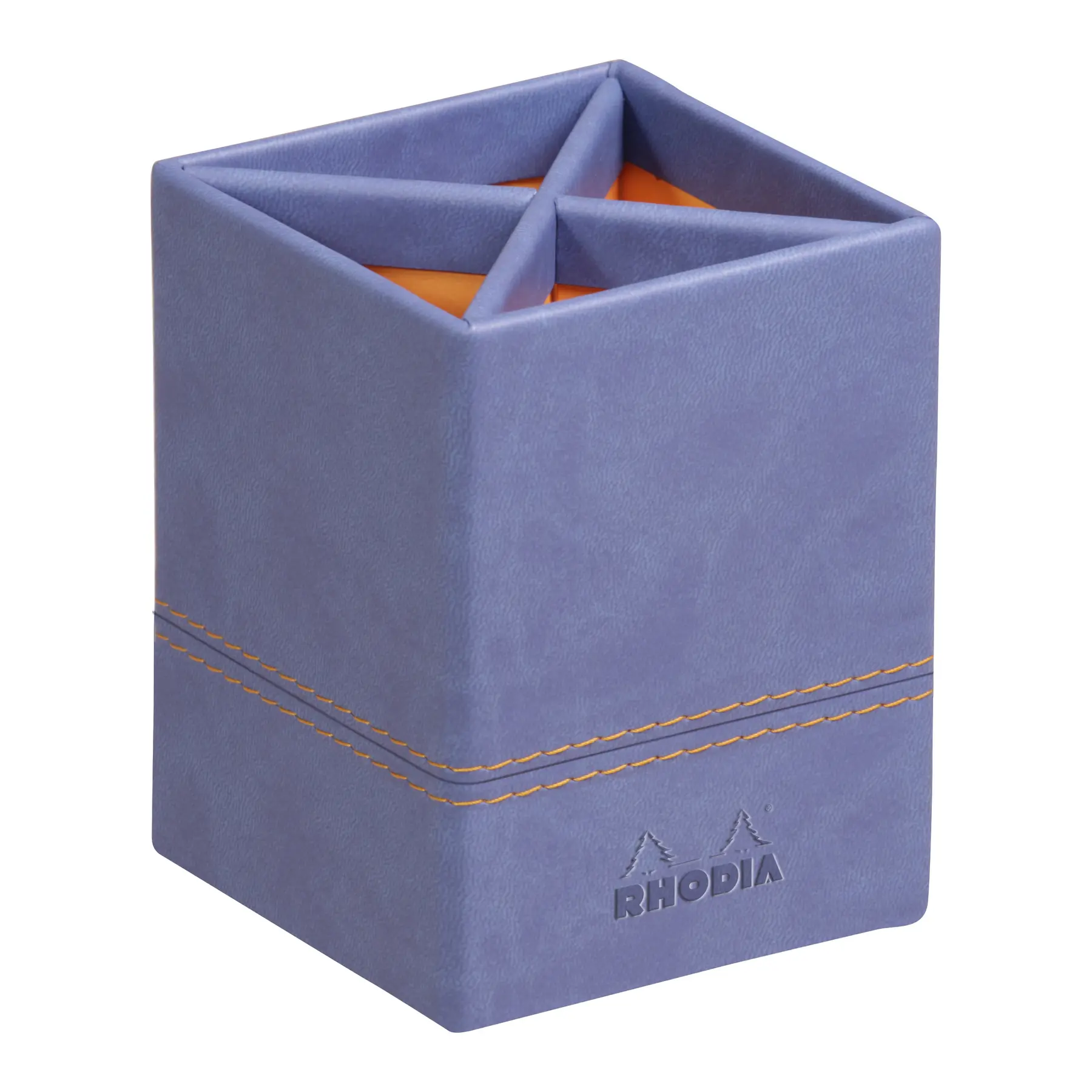 Rhodia Portalápices de símil cuero italiano PURPLE