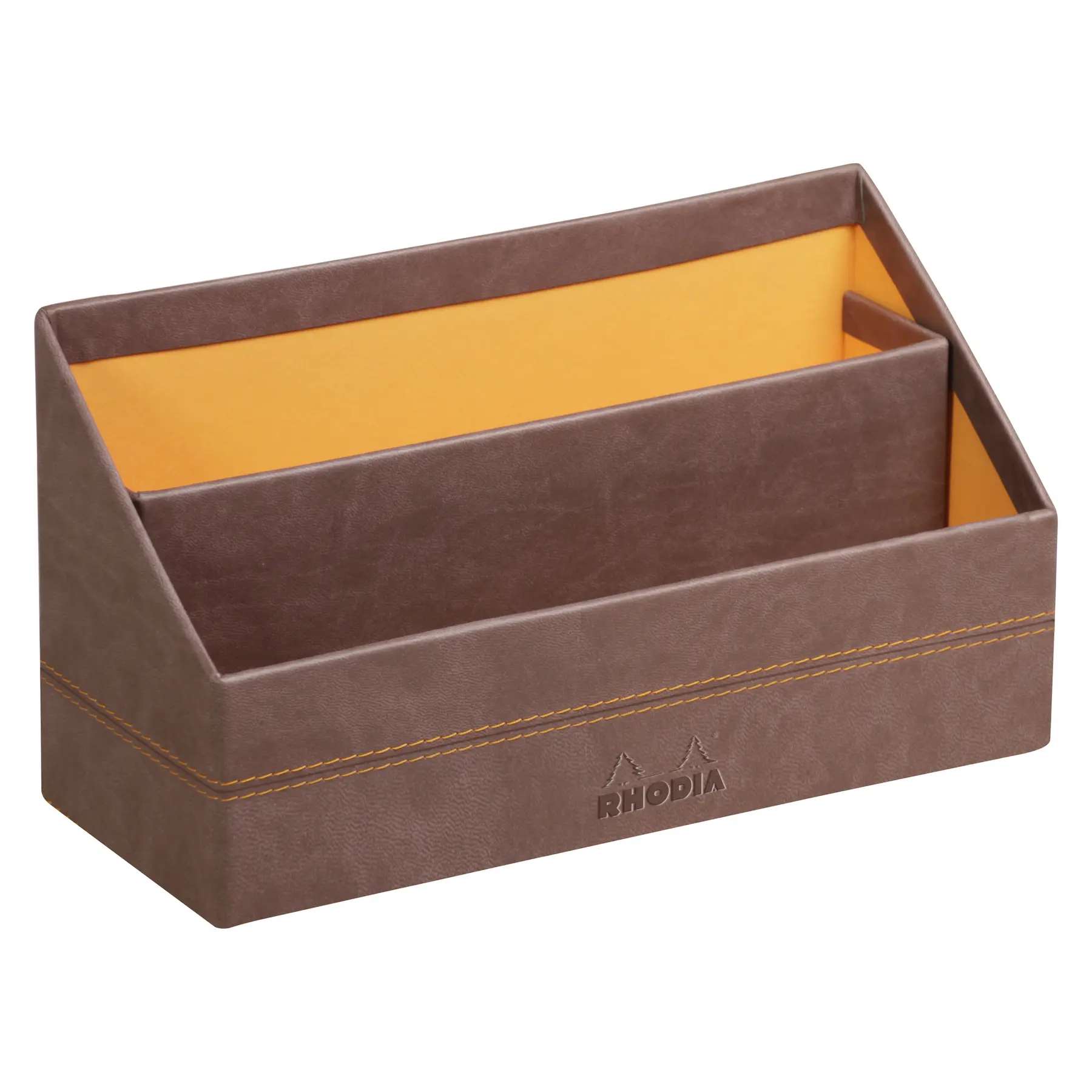 Rhodia Porta cartas de simil cuero italiano BROWN
