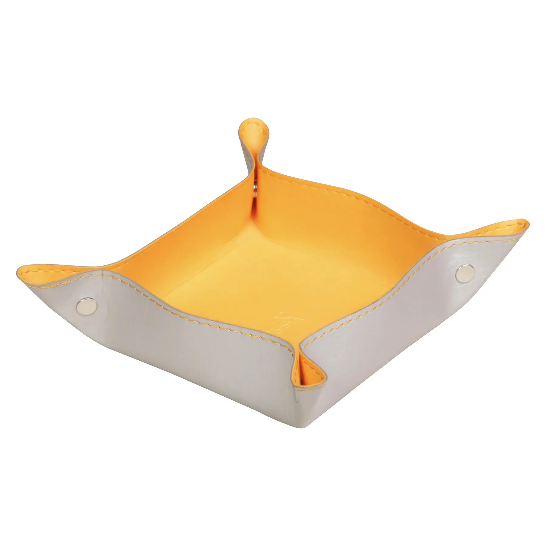 Rhodia Organizador de mesa reversible de cuero sintético italiano Rhodiarama SILVER