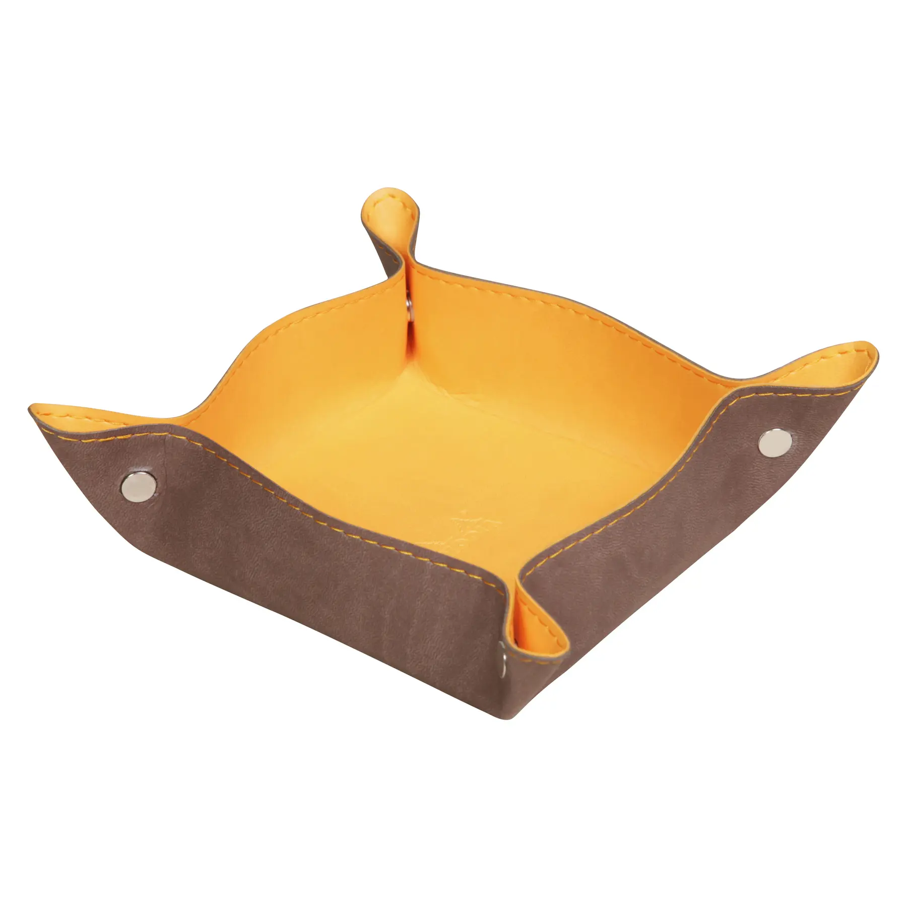 Rhodia Organizador de mesa reversible de cuero sintético italiano Rhodiarama BROWN