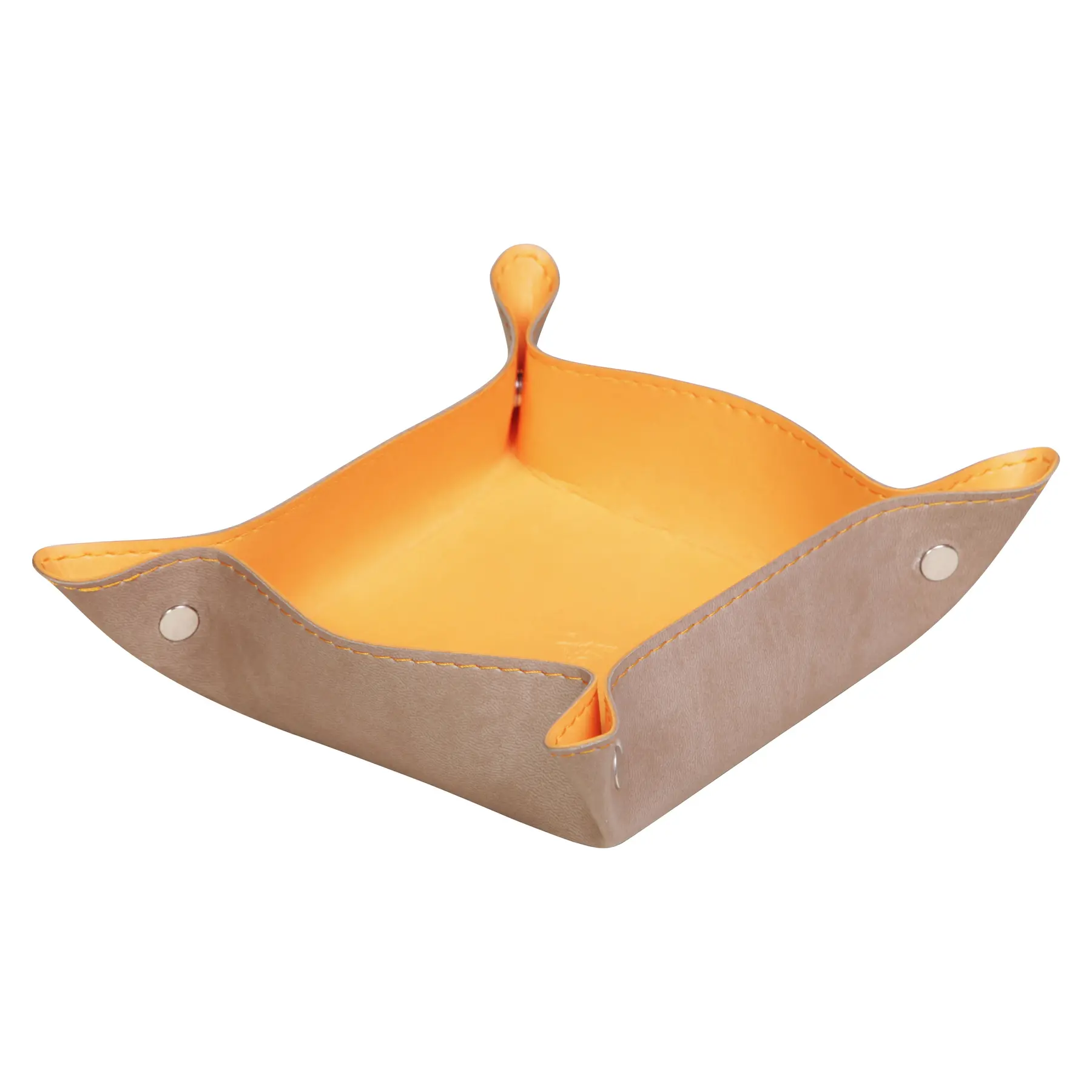Rhodia Organizador de mesa reversible de cuero sintético italiano Rhodiarama BEIGE