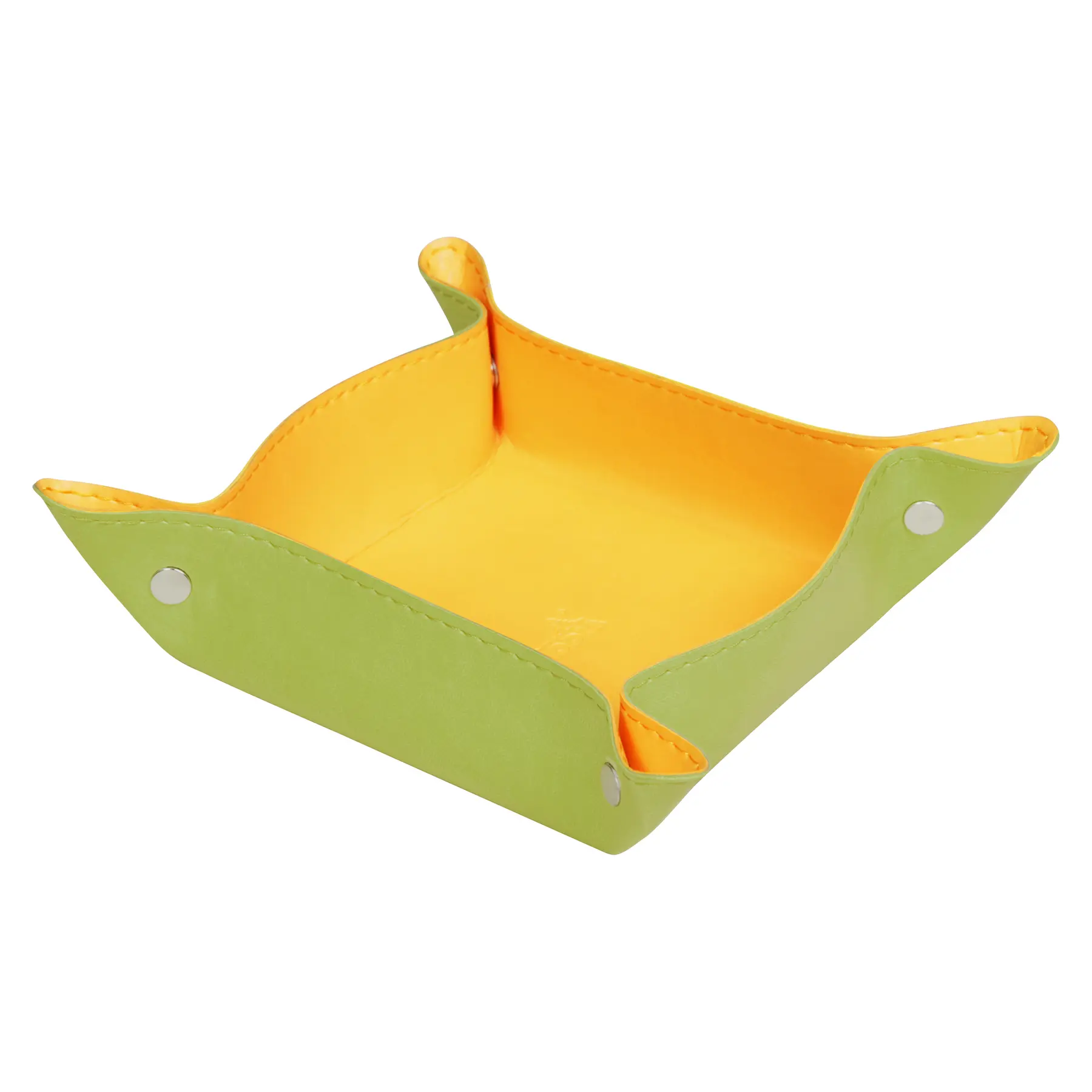 Rhodia Organizador de mesa reversible de cuero sintético italiano Rhodiarama GREEN
