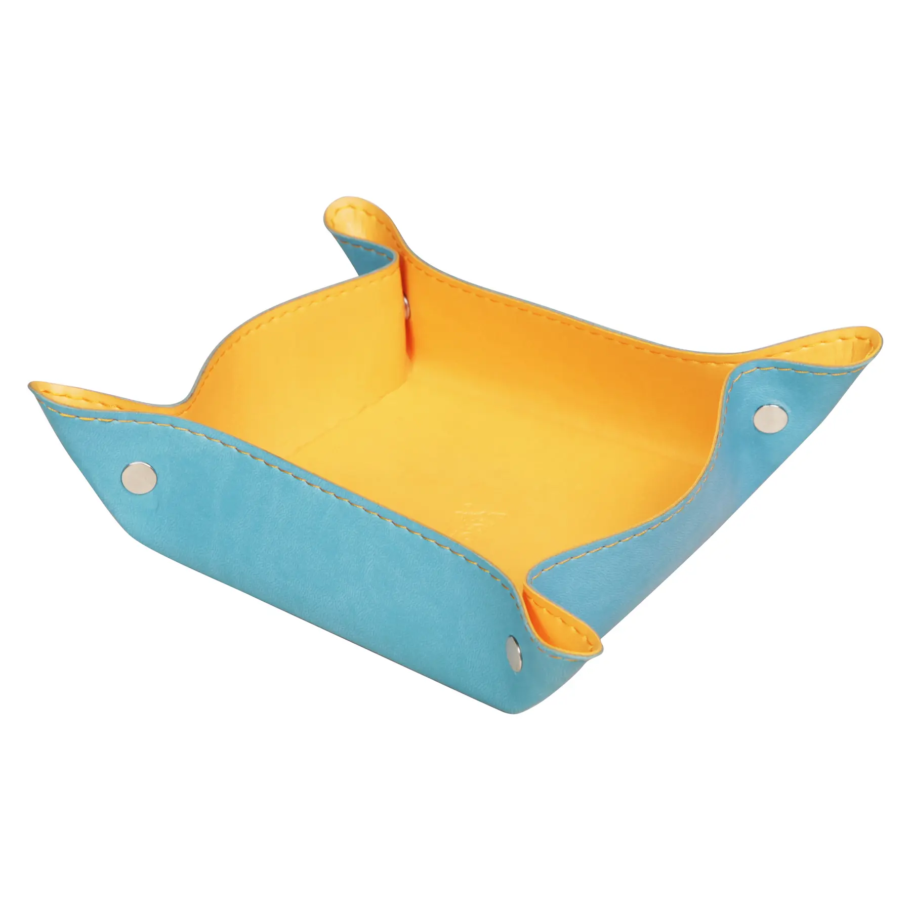 Rhodia Organizador de mesa reversible de cuero sintético italiano Rhodiarama TURQUOISE