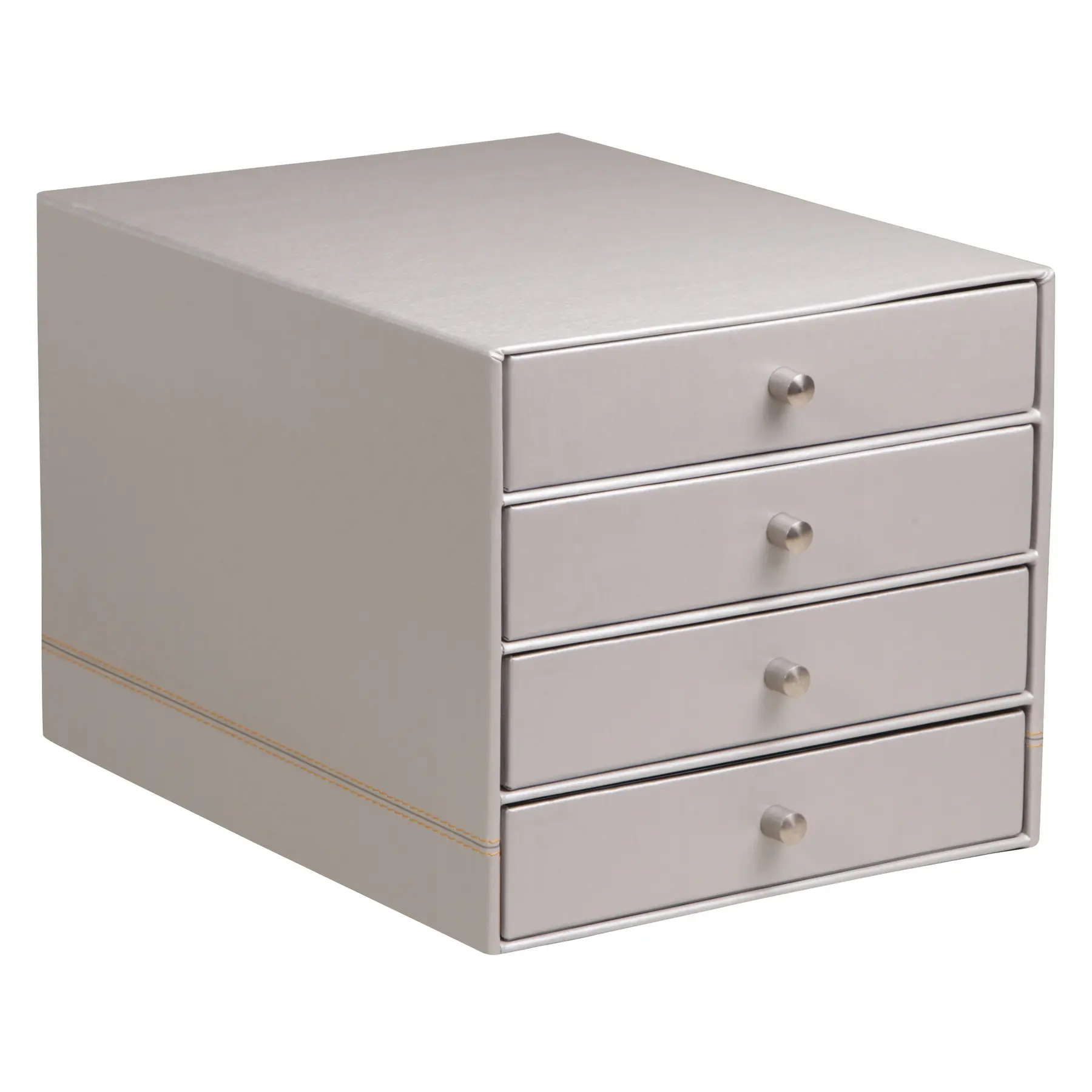 Rhodia Caja de almacenamiento 4 cajones de simil piel italiana Rhodia SILVER
