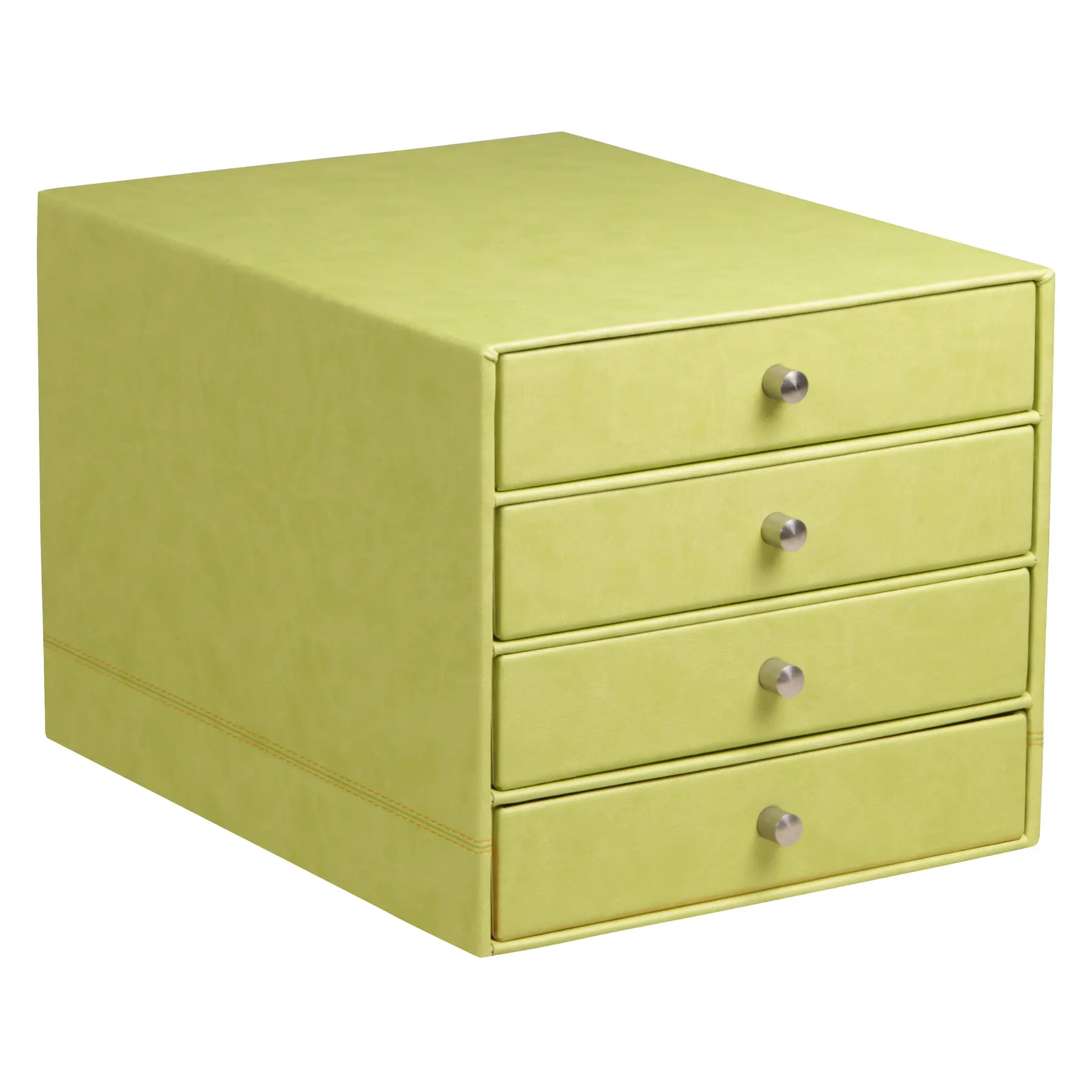Rhodia Caja de almacenamiento 4 cajones de simil piel italiana Rhodia GREEN