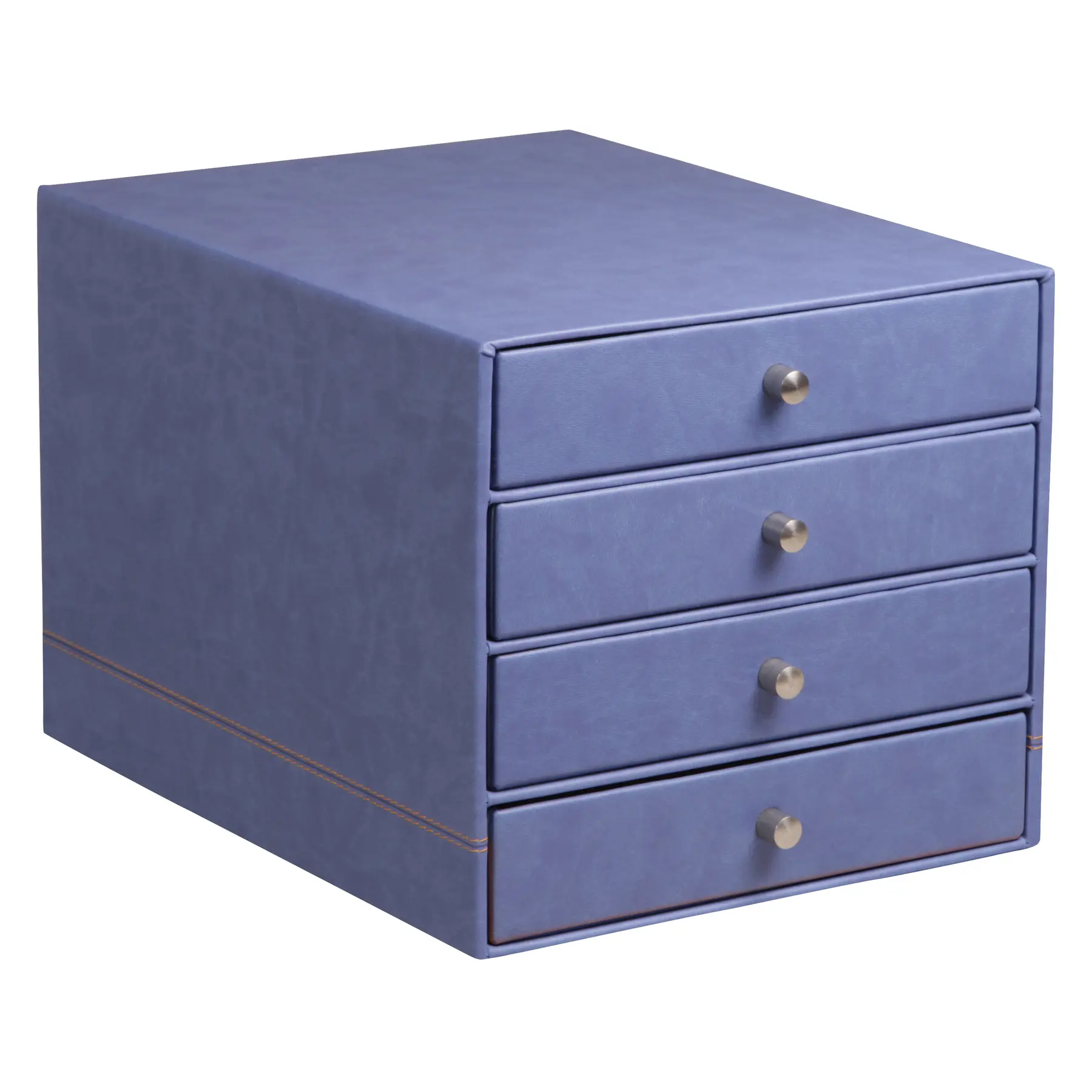 Rhodia Caja de almacenamiento 4 cajones de simil piel italiana Rhodia PURPLE