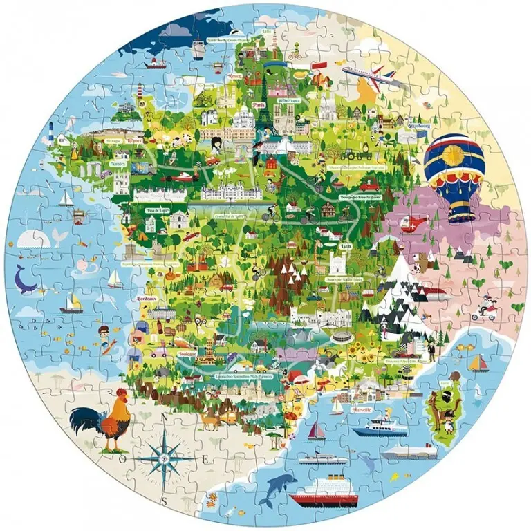Sassi Puzzle La France NE BLUE
