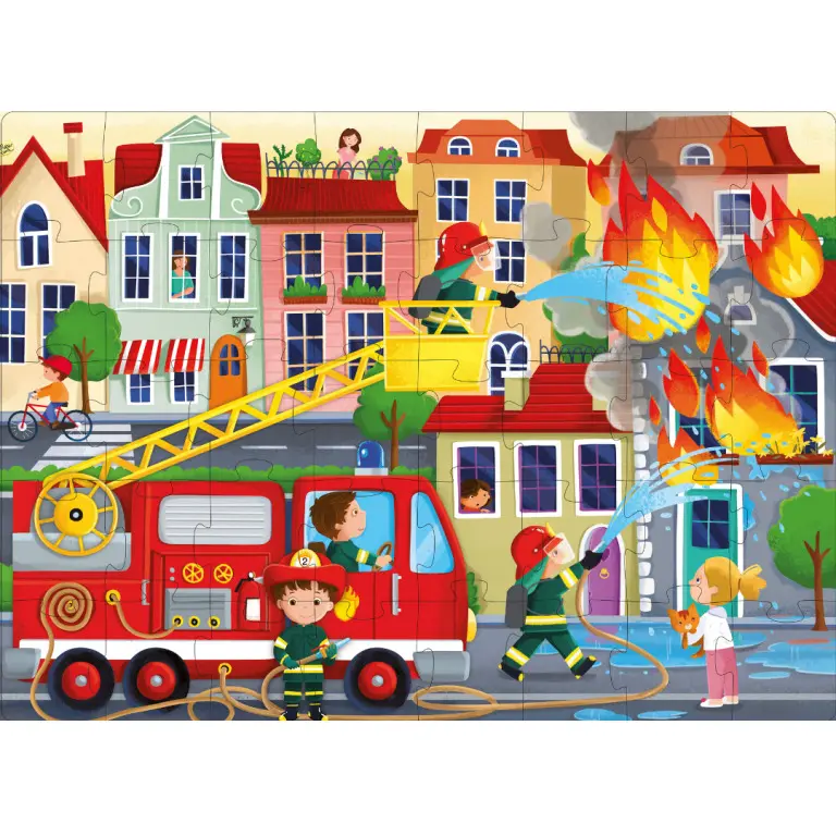 Sassi Puzzle Les Pompiers RED