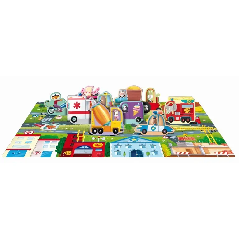 Sassi Puzzle Les Vehicules BLUE