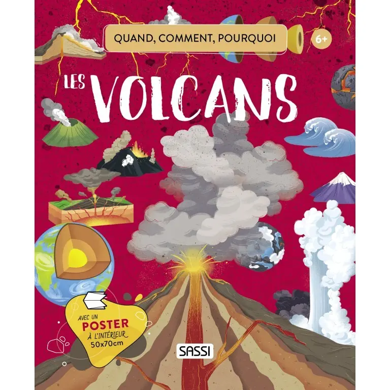 Sassi Libro infantil Les Volcans RED