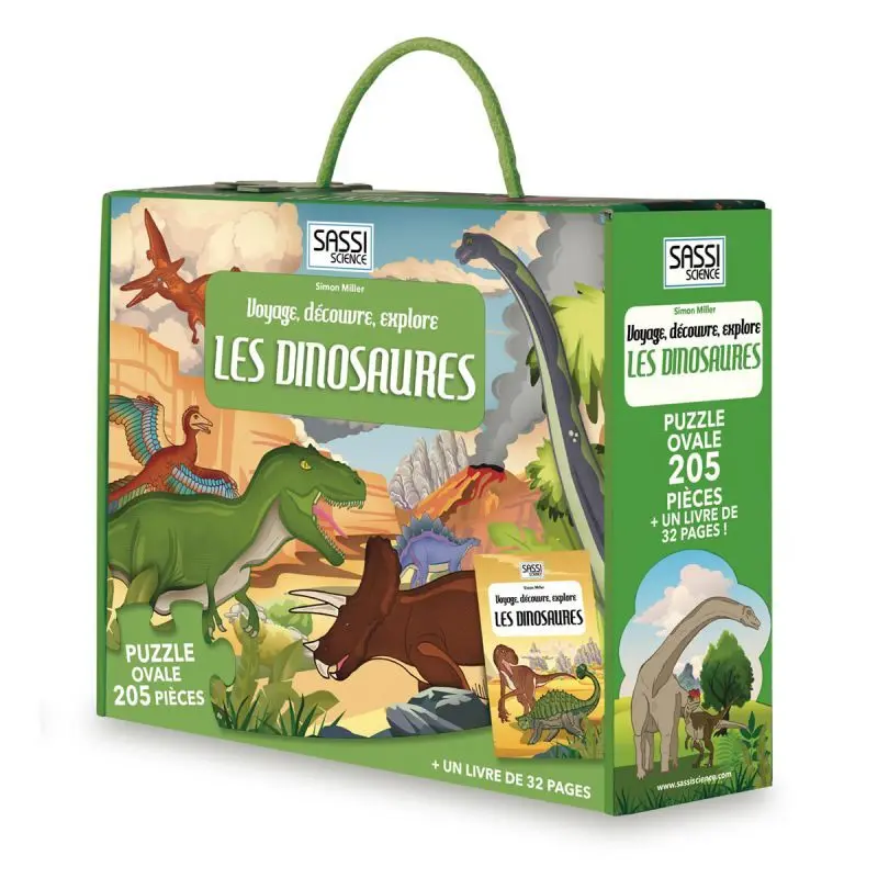 Sassi Libro + puzzle el mundo de los dinosaurios GREEN