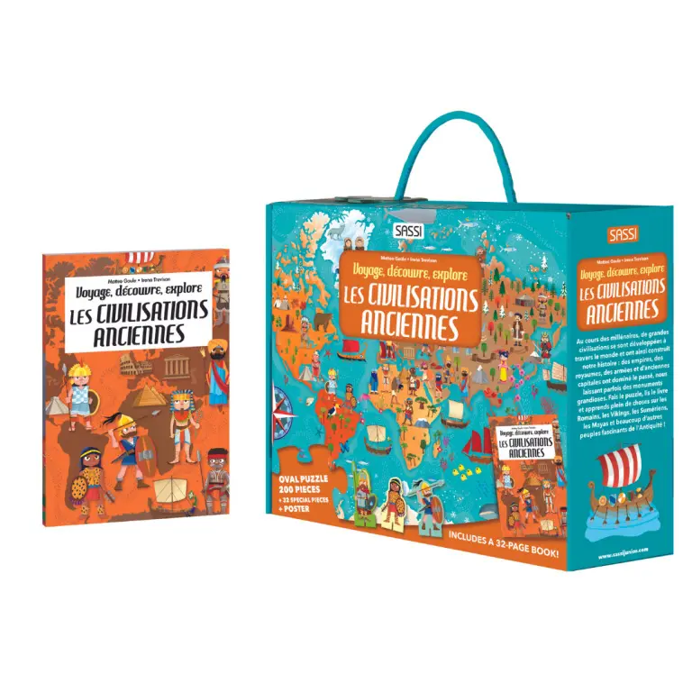 Sassi Libro infantil Les Civilisations Anciennes BLUE