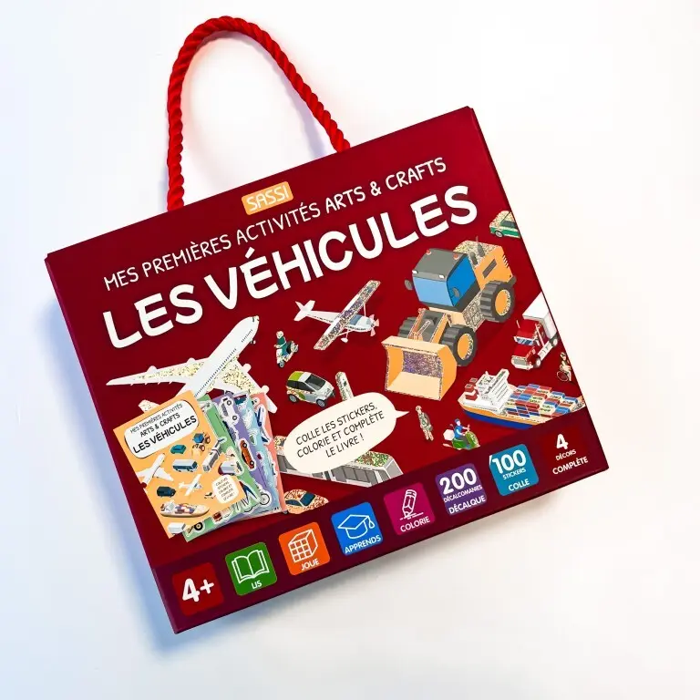 Sassi Libro infantil Les Véhicules- Arts & Crafts RED