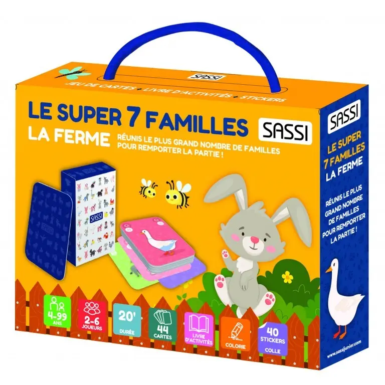 Sassi Juegos de cartas Le Super 7 Familles. La Ferme ORANGE