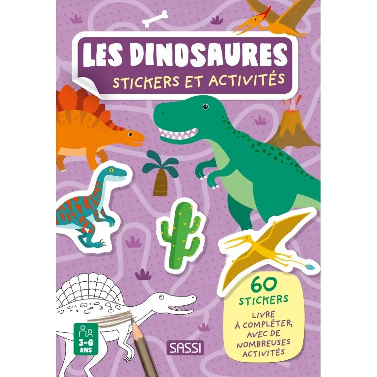 Sassi Libro infantil Les Dinosaures PURPLE