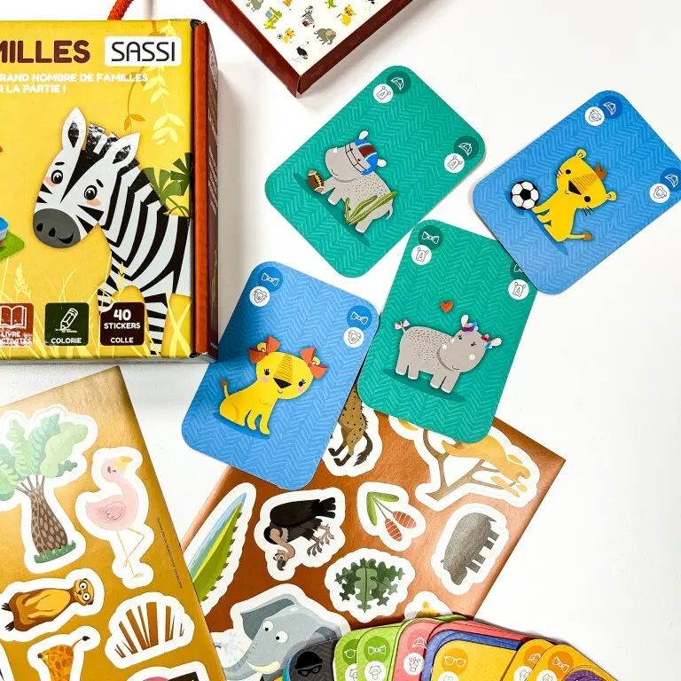 Sassi Juegos de cartas Le Super 7 Familles. La Savane MULTICOLOR