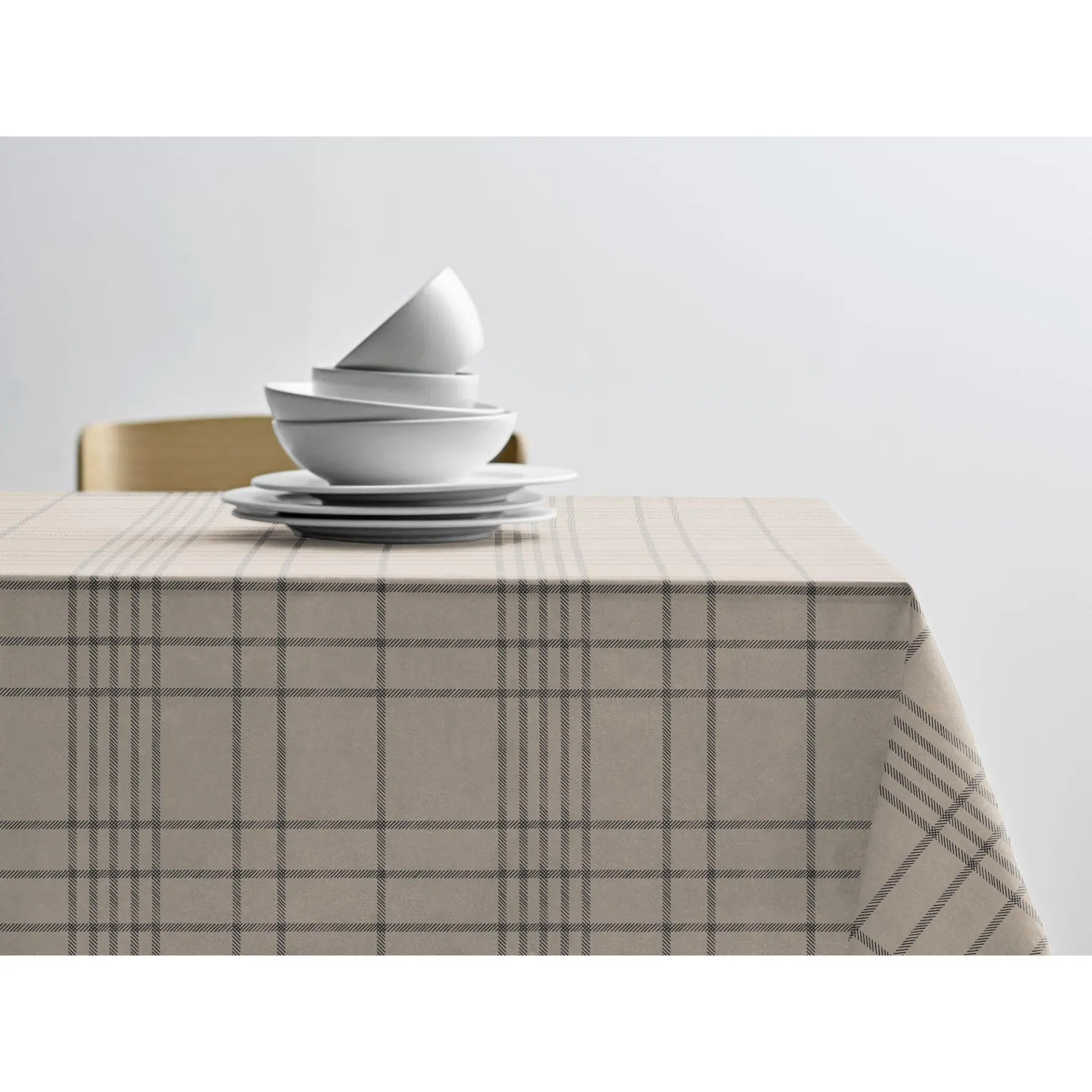 Södahl Mantel acrílico antideslizante Tartan BEIGE