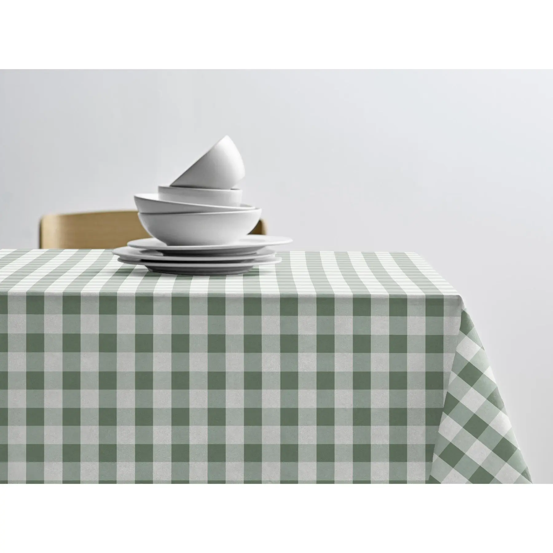 Södahl Mantel acrílico antideslizante Gingham Hedge GREEN
