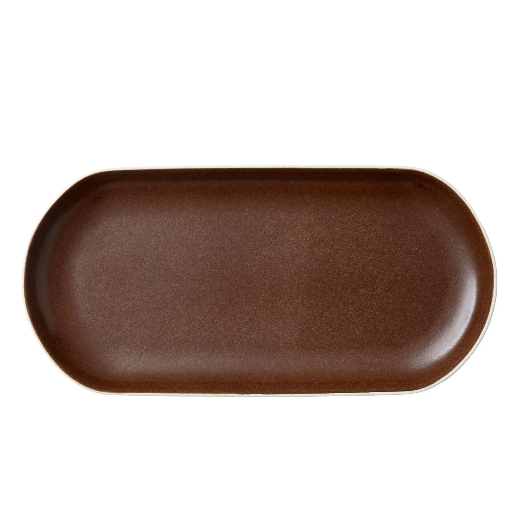 Studio Round Plato para servir North (x2) BROWN